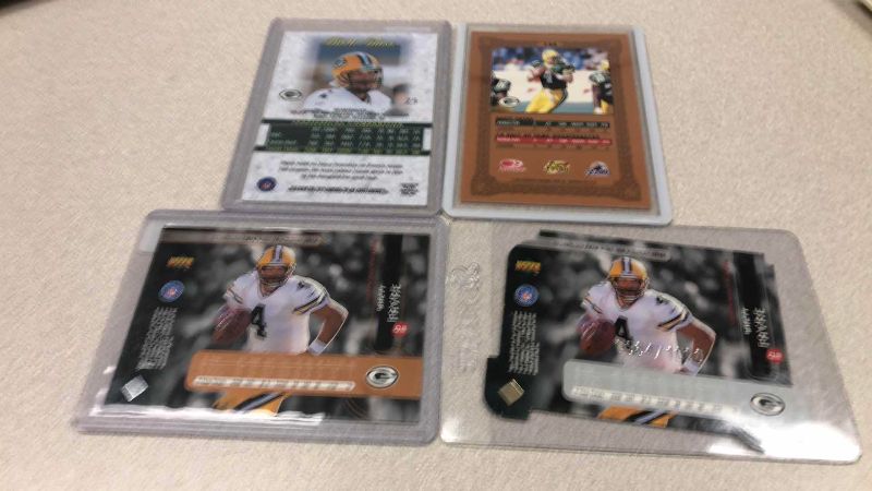Photo 1 of 4-NFL FOOTBALL BRETT FARVE CARDS
