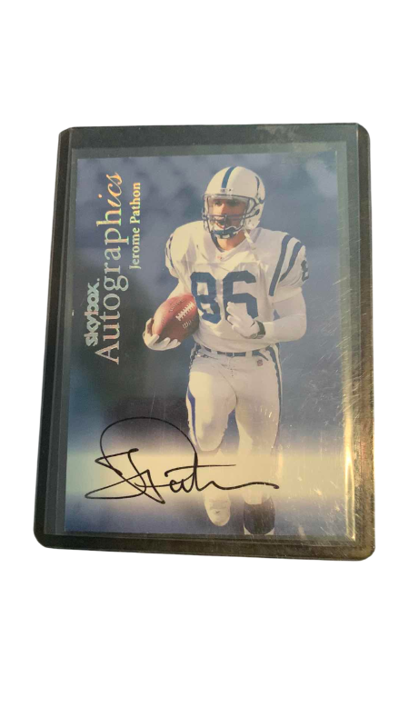 Photo 1 of 1999 NFL FOOTBALL SKYBOX AUTOGRAPHICS JEROME PATHON AUTOGRAPHED CARD