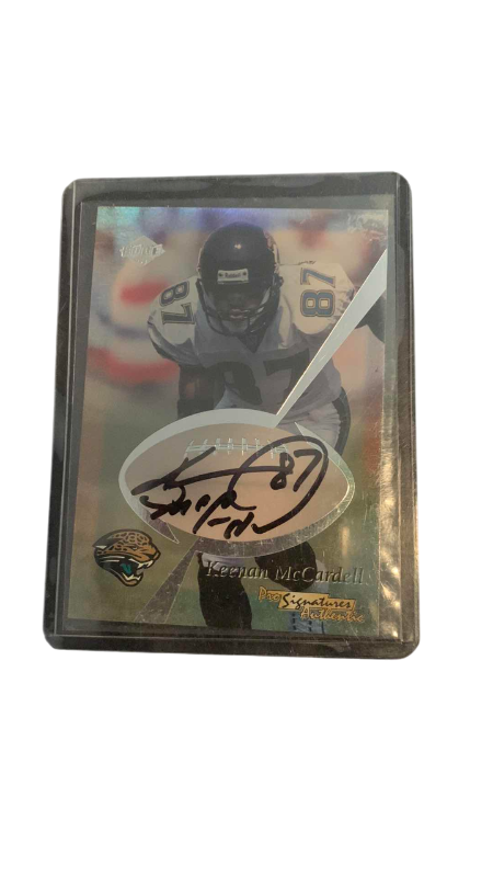 Photo 1 of 1999 NFL FOOTBALL COLLECTORS EDGE KEENAN MCCARDELL AUTOGRAPH CARD