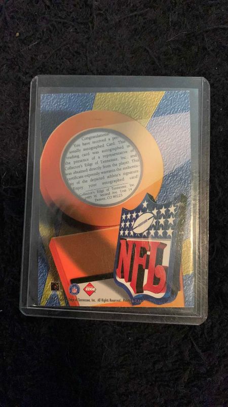 Photo 1 of 1999 NFL FOOTBALL COLLECTORS EDGE KEENAN MCCARDELL AUTOGRAPH CARD