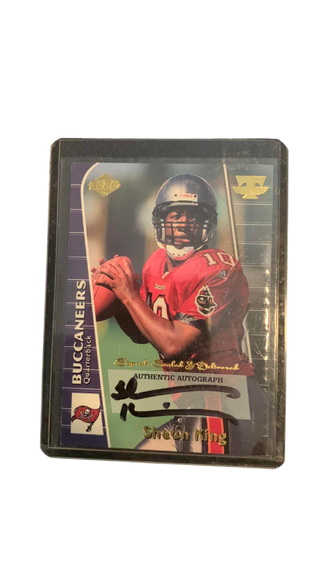 Photo 1 of 1999 NFL FOOTBALL COLLECTORS EDGE SHAUN KING AUTOGRAPHED CARD