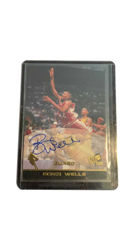 Photo 1 of 1998 NBA BASKETBALL PRESSPASS BONZI WELLS ROOKIE AUTOGRAPH CARD
