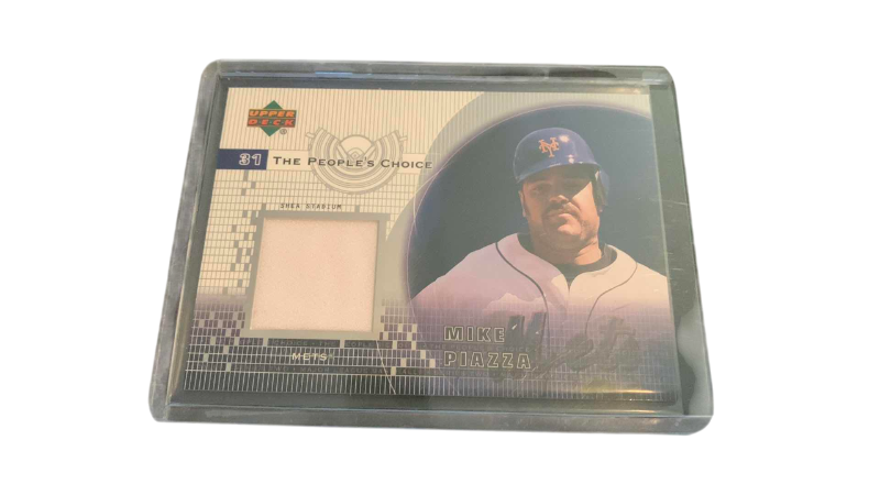 Photo 1 of 2007 MLB BASEBALL UPPER DECK MIKE PIAZZA GAME USED JERSEY CARD