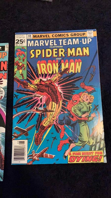 Photo 1 of MARVEL TEAM-UP 48 & 49 SPIDER-MAN AND IRON MAN 1976 COMICS