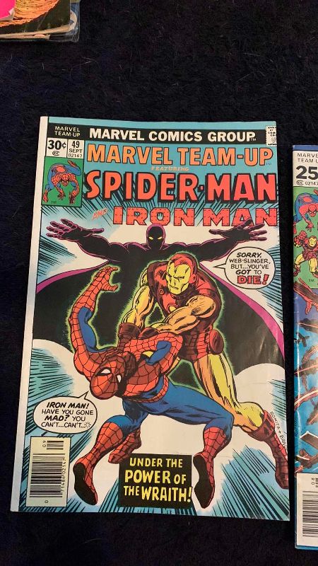 Photo 1 of MARVEL TEAM-UP 48 & 49 SPIDER-MAN AND IRON MAN 1976 COMICS
