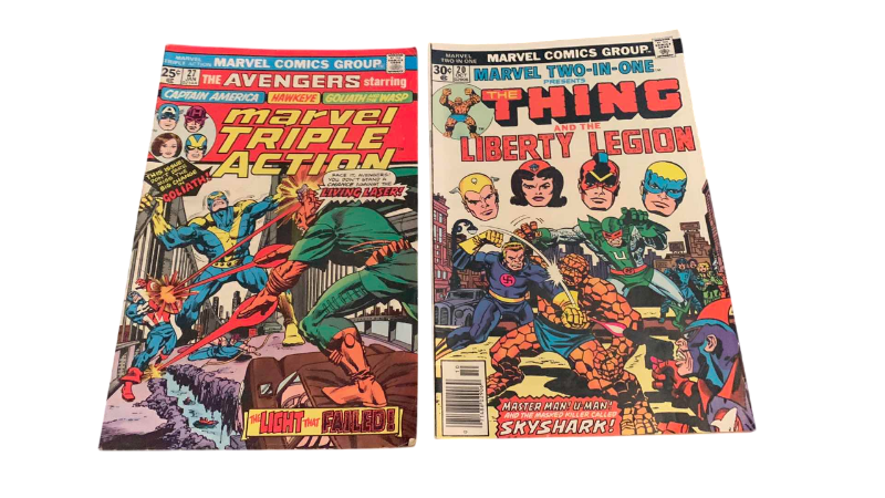 Photo 1 of MARVEL TRIPLE ACTION 27 AND TWO IN ONE 20 1976