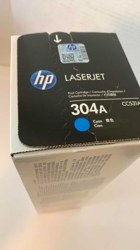 Photo 1 of HP LASERJET CYAN PRINT CARTRIDGE 304A