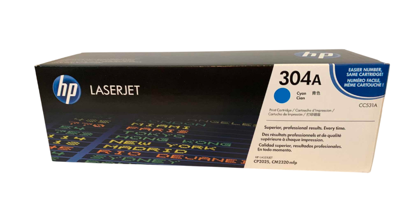 Photo 1 of HP LASERJET CYAN PRINT CARTRIDGE 304A