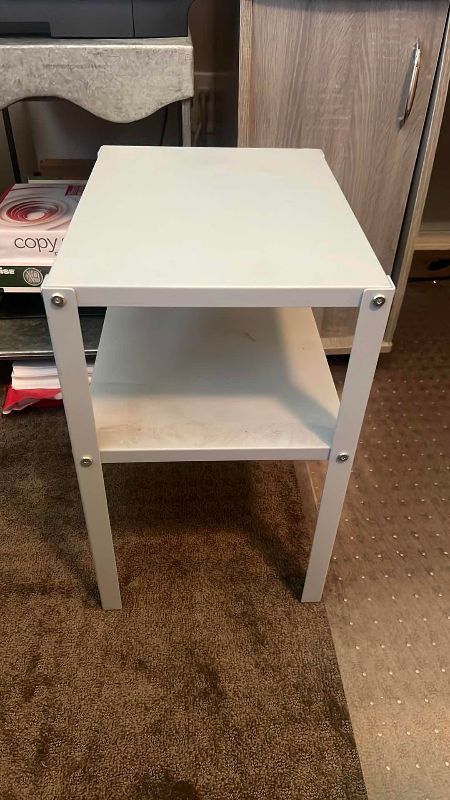 Photo 1 of 2 PRINTER STANDS WITH PAPER 15” X 22” H 22”
