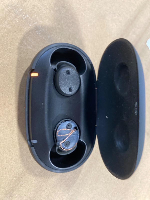 Photo 2 of ****FINALSALE, NO RETURNS, ONE PIECE BROKEN***Sony CRE-E10 Self-Fitting OTC Hearing Aids for Mild to Moderate Hearing Loss, Prescription-Grade Sound Quality, Comfortable Earbud Design, Bluetooth Enabled for iOS, and Rechargeable Battery, Black