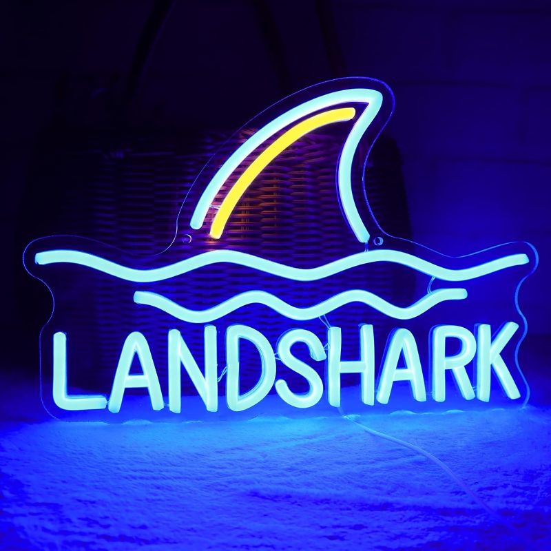 Photo 2 of  

Tiabuy Land Shark Neon Beer Sign LED Shark Neon Lights Lager Neon Signs USB Powered Home Beer Bar Pub Man Cave Game Room Windows Garage Wall 17 x 9.5 IN