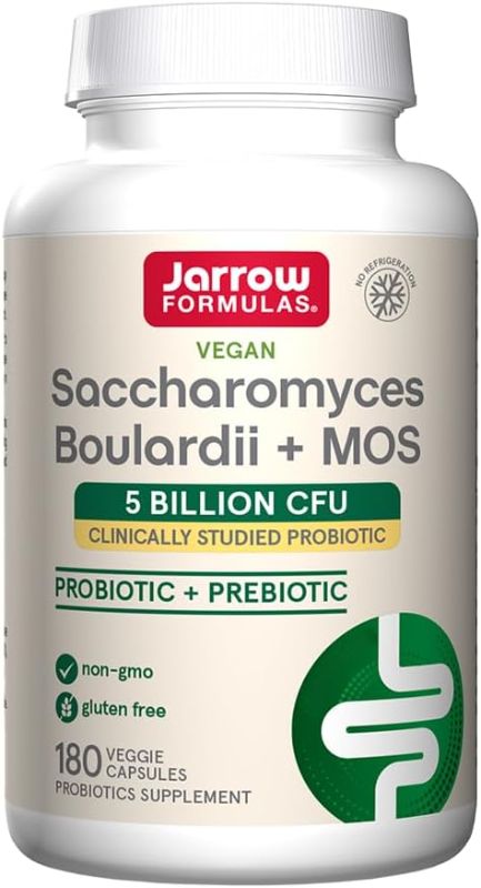 Photo 2 of 
Jarrow Formulas Saccharomyces Boulardii Probiotics + MOS 5 Billion CFU Probiotic Yeast for Intestinal Health Support, Gut Health Supplements for Women