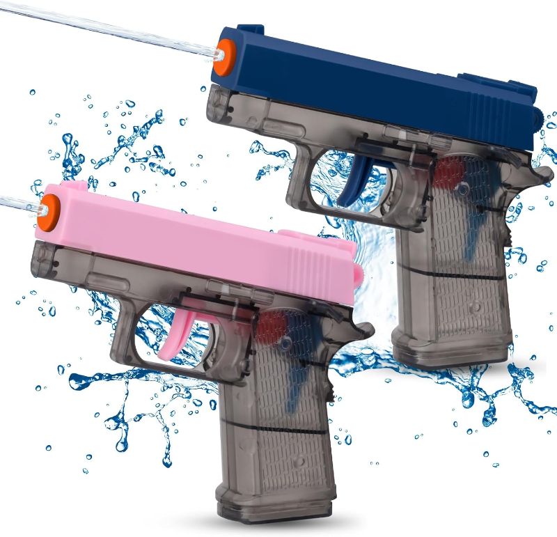 Photo 1 of 2 Pack Water Guns for Kids - Squirt Gun Water Blaster Soaker Water Pistol Toys for Toddlers Child Boys Girls, Ideal Summer Gifts for Swimming Pool Beach Party Outdoor Shooting Game Water Fighting Toy