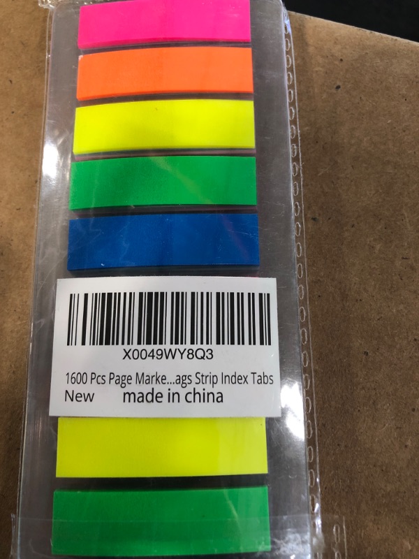 Photo 2 of 1600 Pcs Page Markers, Annotation Tabs for Book Accessories, Morandi Color Book Tabs, Clear Writable and Repositionable Book Flags Strip Index Tabs