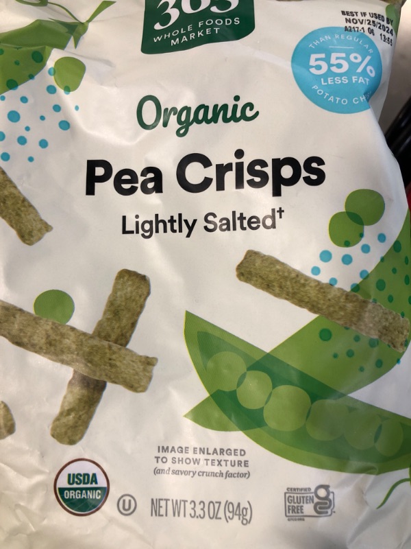 Photo 2 of 365 by Whole Foods Market, Crisp Pea Lightly Salted Organic, 3.3 Ounce