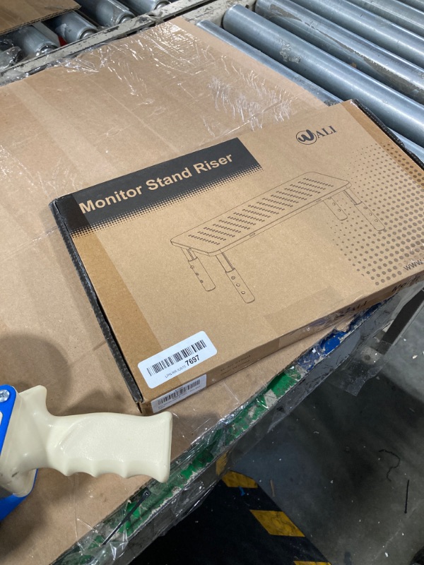 Photo 1 of WALI Monitor Stand Riser, Adjustable Laptop Stand Riser Holder, 3 Height Adjustable Underneath Storage for Office Supplies (STT003), 1 Pack, Black