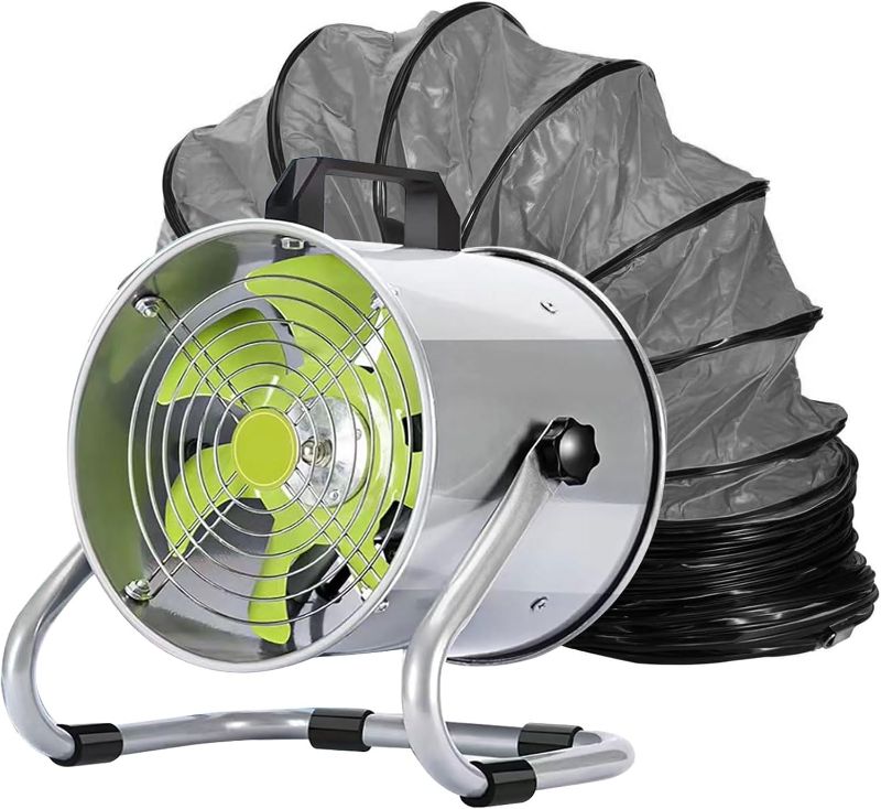 Photo 4 of 
Utility Blower,8 Inch Exhaust Fan,2500R/MIN High Velocity Portable Ventilator,Air Extractor Fan with 16 Ft / 5m Duct Hose for Paint Booth