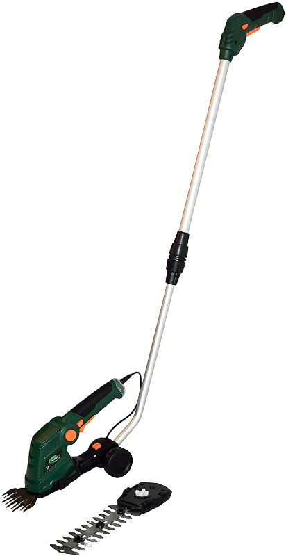 Photo 1 of **PARTS ONLY**
Scotts Outdoor Power Tools 7.5-Volt Lithium-Ion Cordless Grass Shear/Shrub Trimmer with Wheeled Extension Handle, Green
