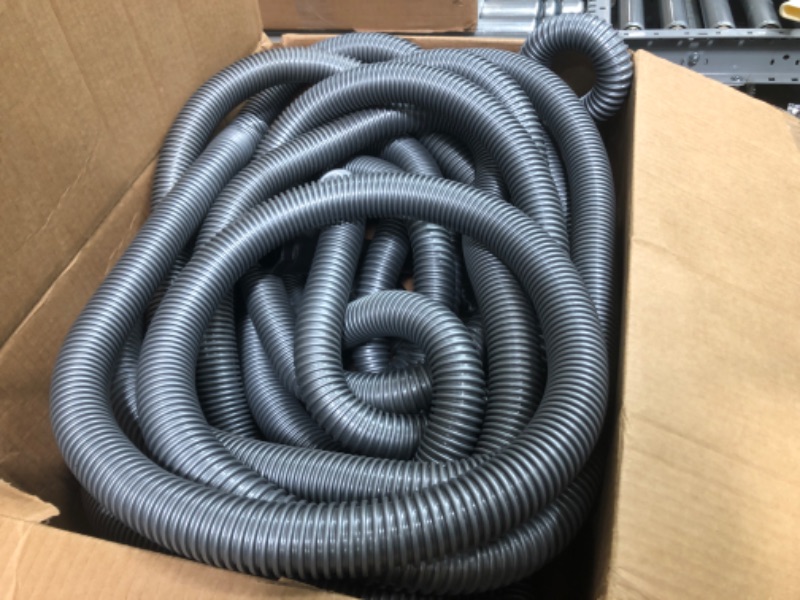 Photo 2 of **DAMAGED **
Cen-Tec Systems 94720 Quick Click 20 Ft. Hose for Home and Shop Vacuums with Expanded Multi-Brand Power Tool Adapter Set for Dust Collection, Silver
