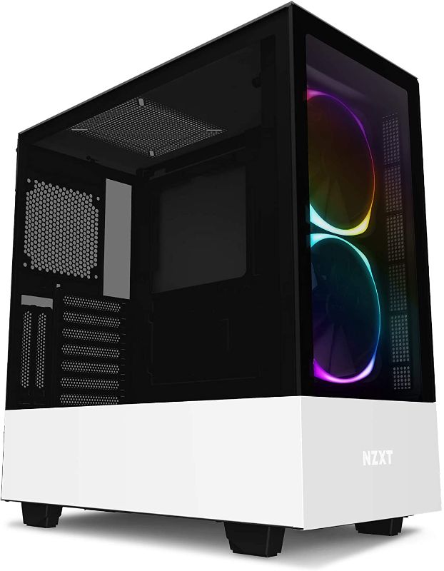 Photo 1 of **INCOMPLETE**
NZXT H510 Elite - Premium Mid-Tower ATX Case PC Gaming Case - Dual-Tempered Glass Panel - Front I/O USB Type-C Port - Vertical GPU Mount - Integrated RGB Lighting - Water-Cooling Ready - White/Black
