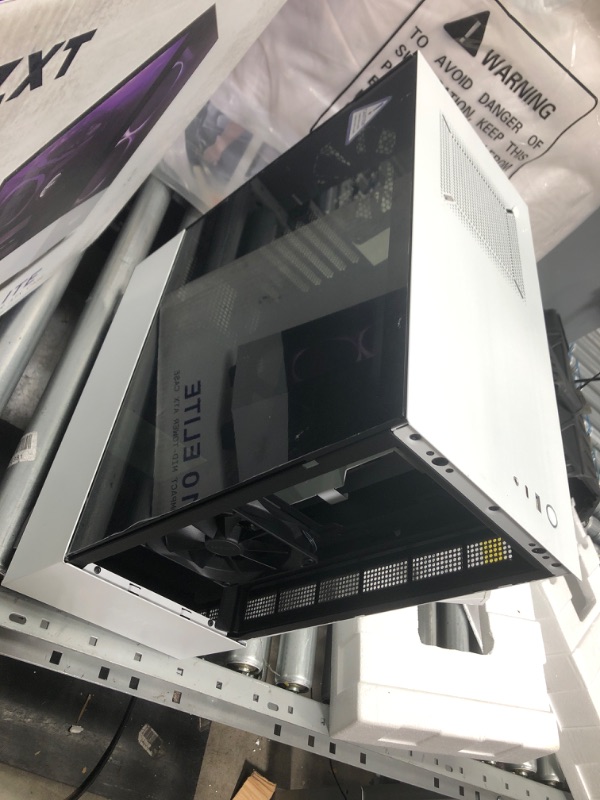 Photo 1 of **INCOMPLETE**
NZXT H510 Elite - Premium Mid-Tower ATX Case PC Gaming Case - Dual-Tempered Glass Panel - Front I/O USB Type-C Port - Vertical GPU Mount - Integrated RGB Lighting - Water-Cooling Ready - White/Black
