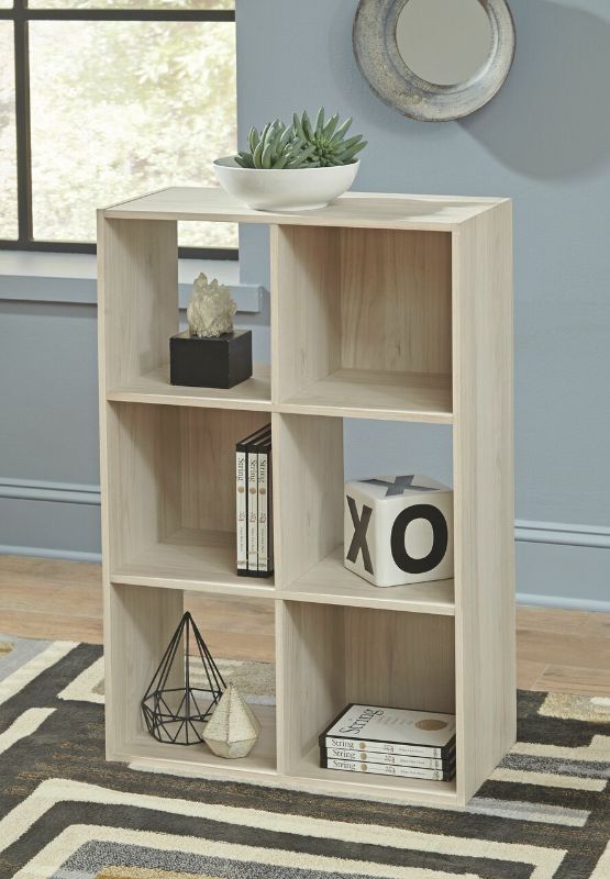 Photo 1 of **INCOMPLETE**
Signature Design by Ashley Socalle Modern 6 Cube Storage Organizer or Bookcase, Whitewash
