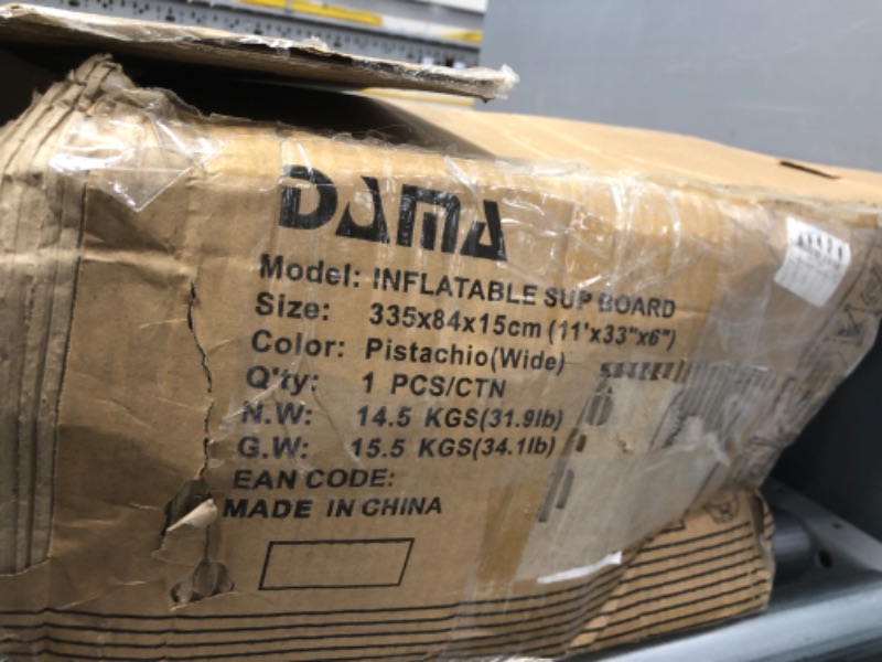 Photo 1 of **INCOMPLETE**
DAMA 11' Inflatable Stand Up Paddle Board, Yoga Board, Camera Seat, Floating Paddle, Board Carrier, Waterproof Bag, sup Paddleboard, Traveling Board for Surfing

