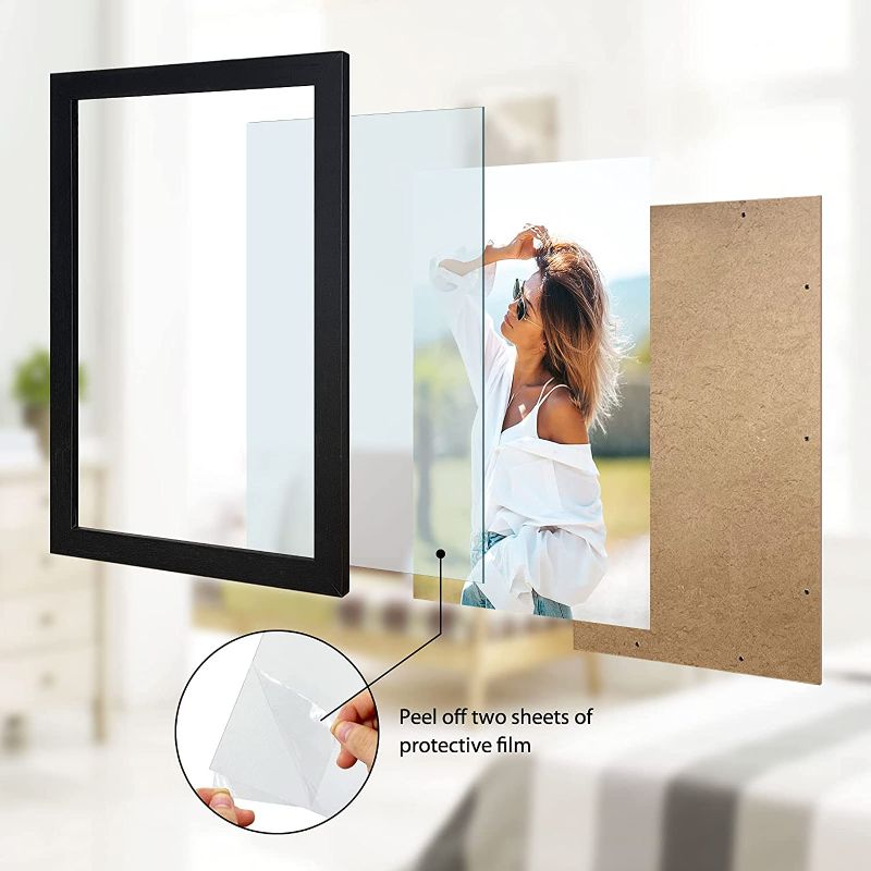 Photo 1 of 2 pack - VCK Picture Frame for Pictures with Plexiglass Front, MDF Wooden White Poster Frames for 24x36 inch Wall Artwork
- Minor cosmetic damaged 
