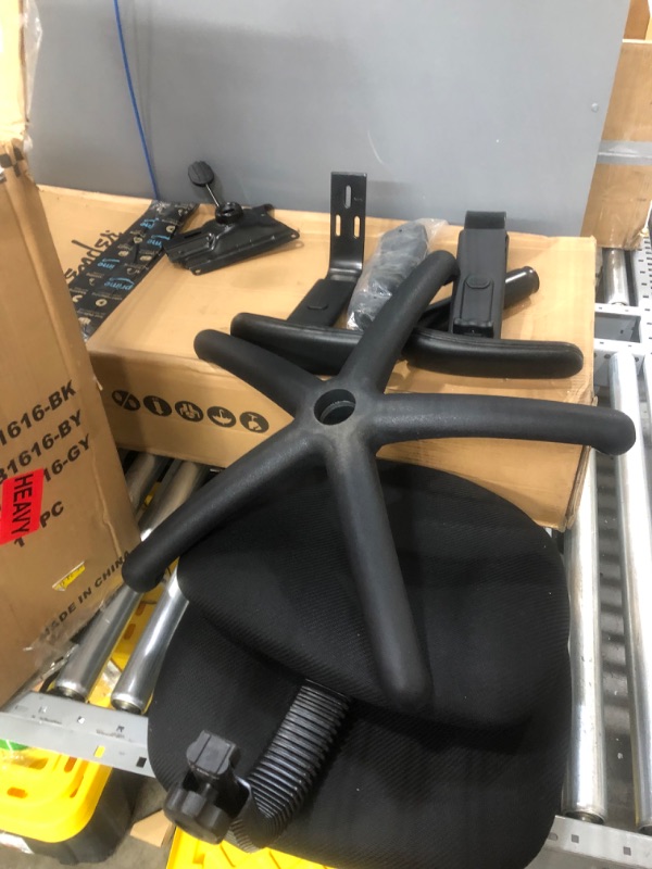 Photo 2 of Boss Office Products Ergonomic Works Drafting Chair with Adjustable Arms in Black, 250
- Missing//loose hardware 