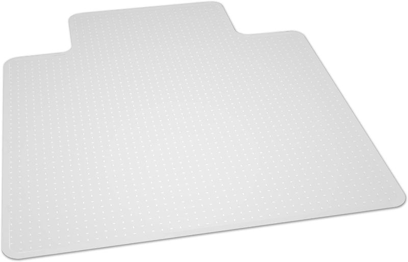 Photo 1 of ES Robbins EverLife AnchorBar 45-Inch by 53-Inch Vinyl Chair Mat with lip for Medium Pile Carpet, Clear
