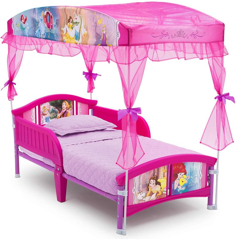 Photo 1 of Delta Children Canopy Toddler Bed, Disney Princess
