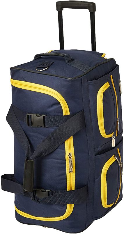 Photo 1 of **BROKEN ZIPPER**
Rockland Rolling Duffel Bag, Navy, 22-Inch
