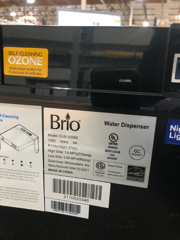 Photo 4 of Brio - CLBL520SC Self Cleaning Bottom Loading Water Cooler Water Dispenser & Cool Water - UL/Energy Star Approved & New Wave Enviro Products BPA Free Tritan™ Bottle, 5-Gallon
