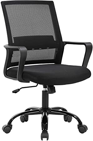 Photo 1 of Home Office Ergonomic Desk Chair, Swivel, Rolling Computer Chair Executive Lumbar Support Task Mesh Chair, Adjustable (Black)
