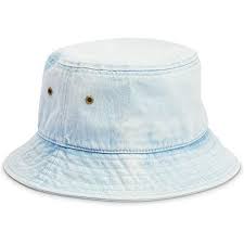 Photo 1 of Zodaca Blue Denim Bucket Women's Bucket Hats (Blue, 10 x 6 x 7 inches) (2 PACK)

