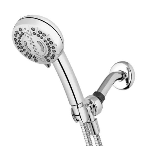 Photo 1 of 
Waterpik
7-Spray Patterns with 1.8 GPM 4 in. Wall Mount Adjustable Handheld Shower Head in Chrome