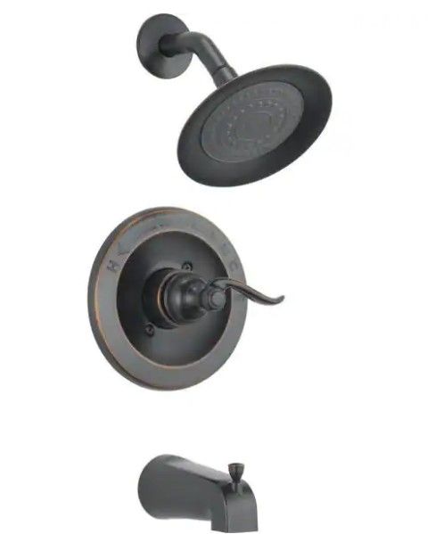 Photo 1 of 
Delta
Windemere 1-Handle Tub and Shower Faucet Trim Kit in Oil Rubbed Bronze (Valve Not Included)