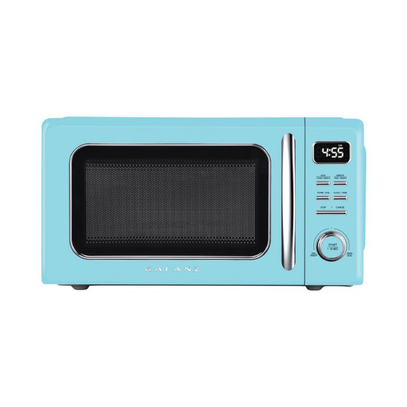 Photo 1 of Galanz 1.1 Cu. Ft. Retro Countertop Microwave in Blue
