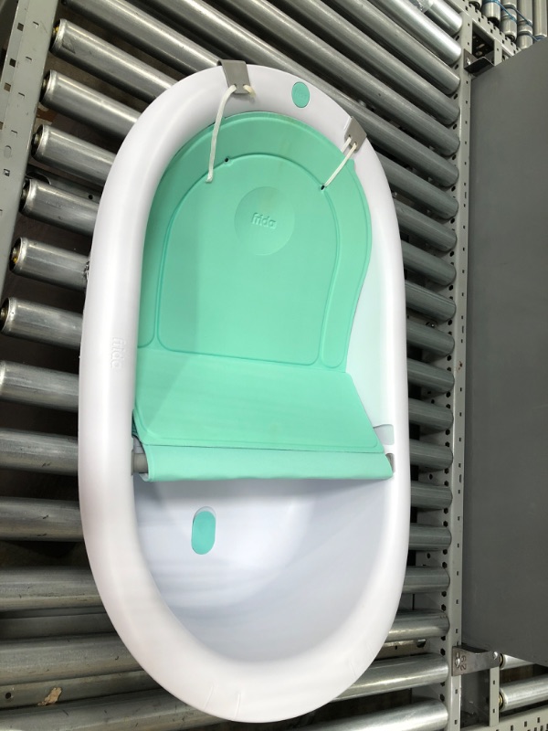 Photo 3 of 4-in-1 Grow-with-Me Bath Tub by Frida Baby Transforms Infant Bathtub to Toddler Bath Seat with Backrest for Assisted Sitting in Tub
