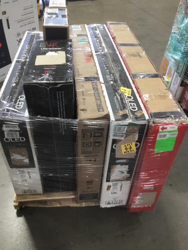 Photo 2 of   PALLET OF ASSORTED DAMAGED TVS AND MONITORS SOLD AS IS NON REFUNDABLE