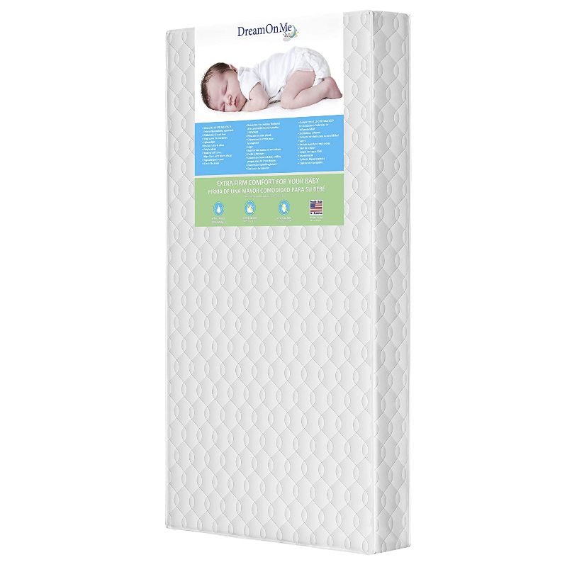 Photo 1 of Dream On Me Full Size Firm Foam Crib and Toddler Bed Mattress, Carousel, 6"
