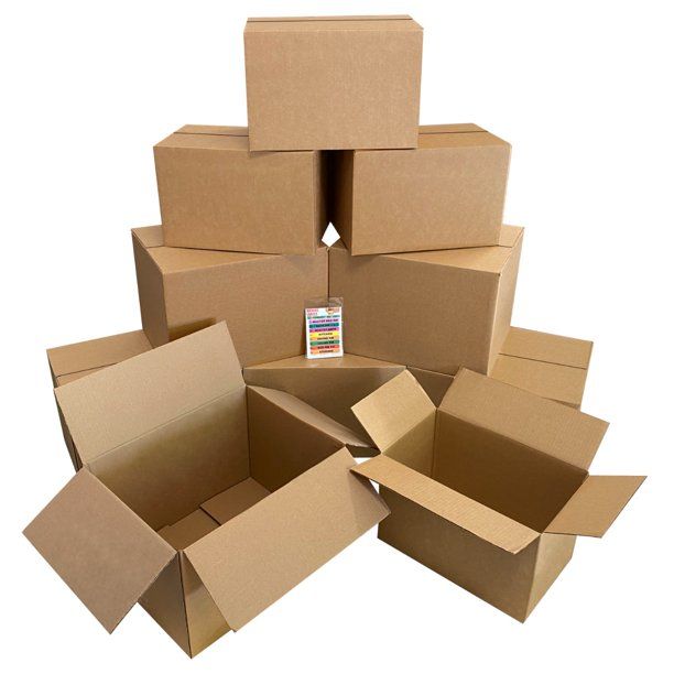 Photo 1 of UBoxes Moving Box Combo Pack - 2 Smalls 6 Mediums & Moving Labels
