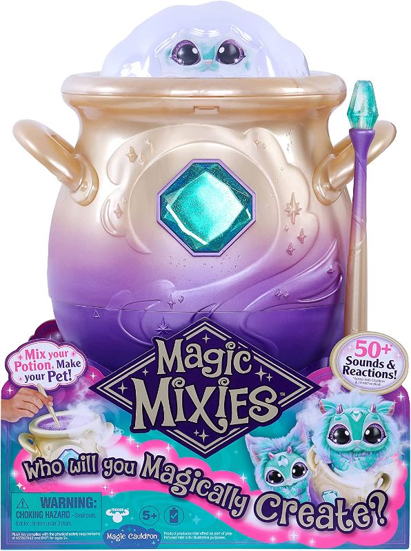 Photo 1 of Magic Mixies Magical Misting Cauldron with Interactive 8 inch Blue Plush Toy and 50+ Sounds and Reactions, Multicolor
