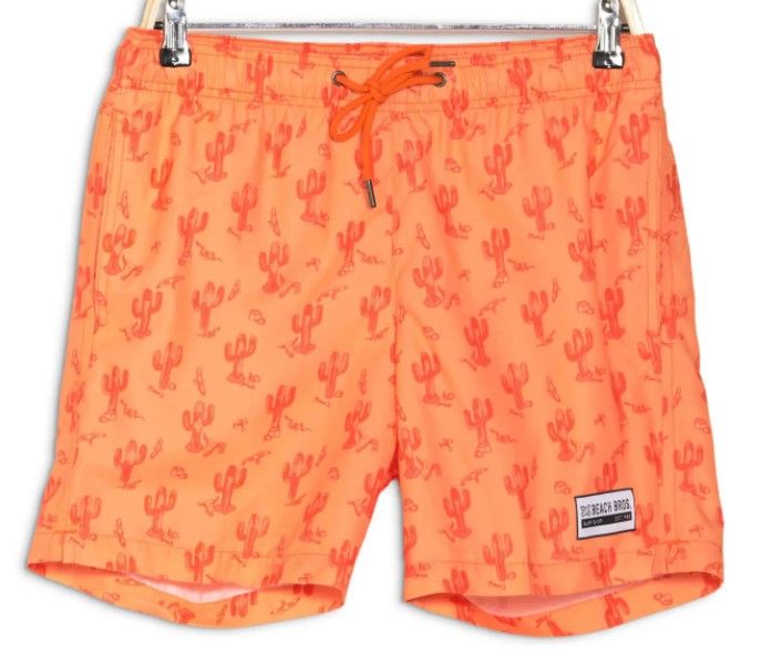 Photo 1 of Beach Bros Orange Swim Shorts- LARGE