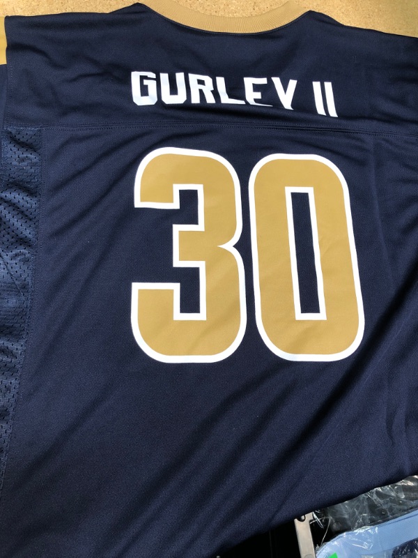 Photo 2 of *SIMILAR TO STOCK PHOTO* - Los Angeles Rams Todd Gurley #30 Navy Blue Home Men's- large in youth
