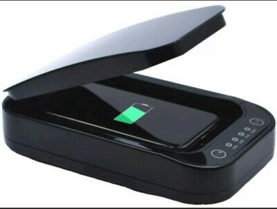 Photo 1 of 10 minute smartphone sanitizer in black: UV-C Light Smartphone Sanitizer
