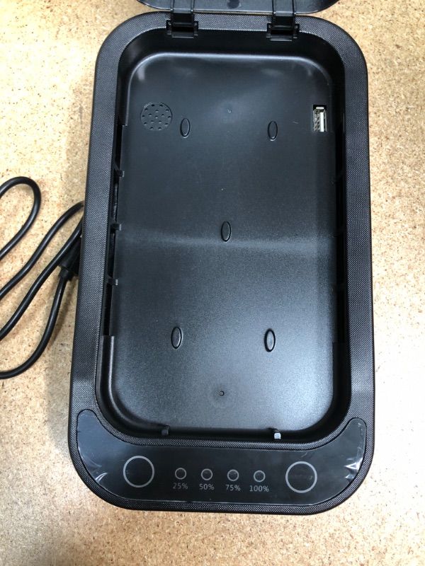 Photo 1 of 10 minute smartphone sanitizer in black: UV-C Light Smartphone Sanitizer
