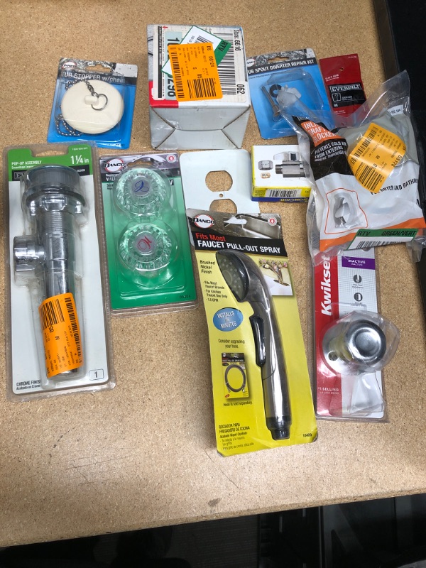 Photo 1 of **NO REFUNDS/RETURNS**- Bundle of Assorted Home Depot Home Goods: sink handles, faucet spray, etc. 