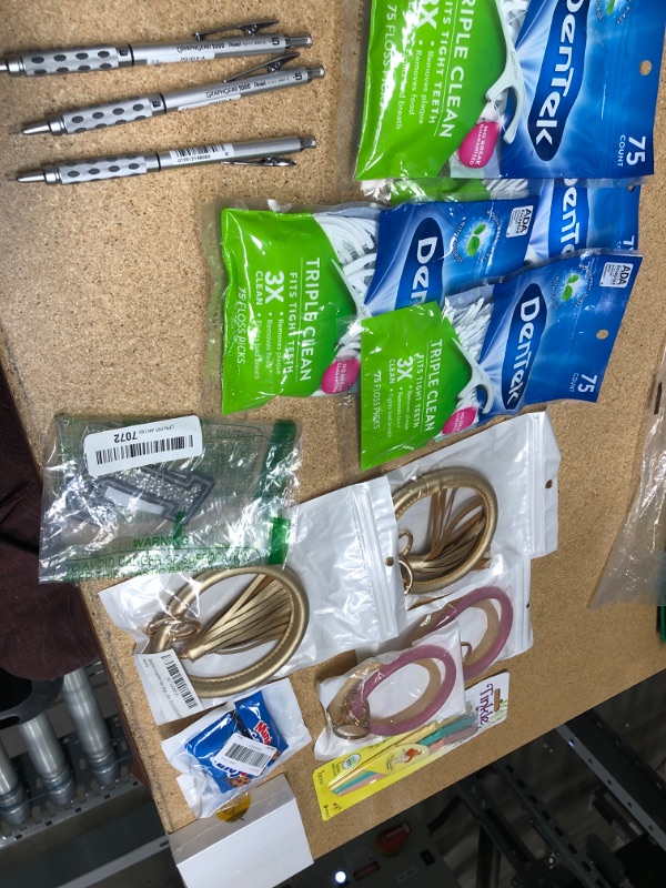 Photo 1 of **NO REFUNDS/RETURNS**- Bundle of Assorted goods airpod case, floss picks, pencils, etc. 