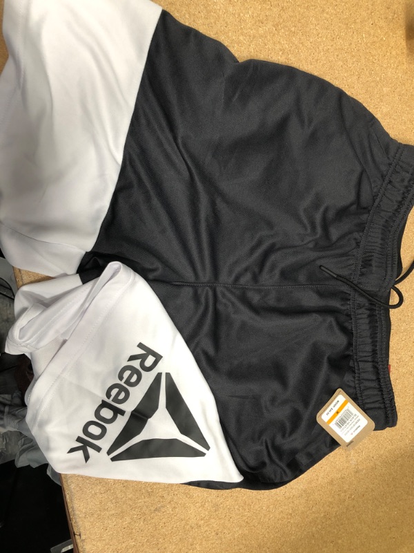 Photo 1 of Black and white Reebok training Knit shorts- MEDIUM 